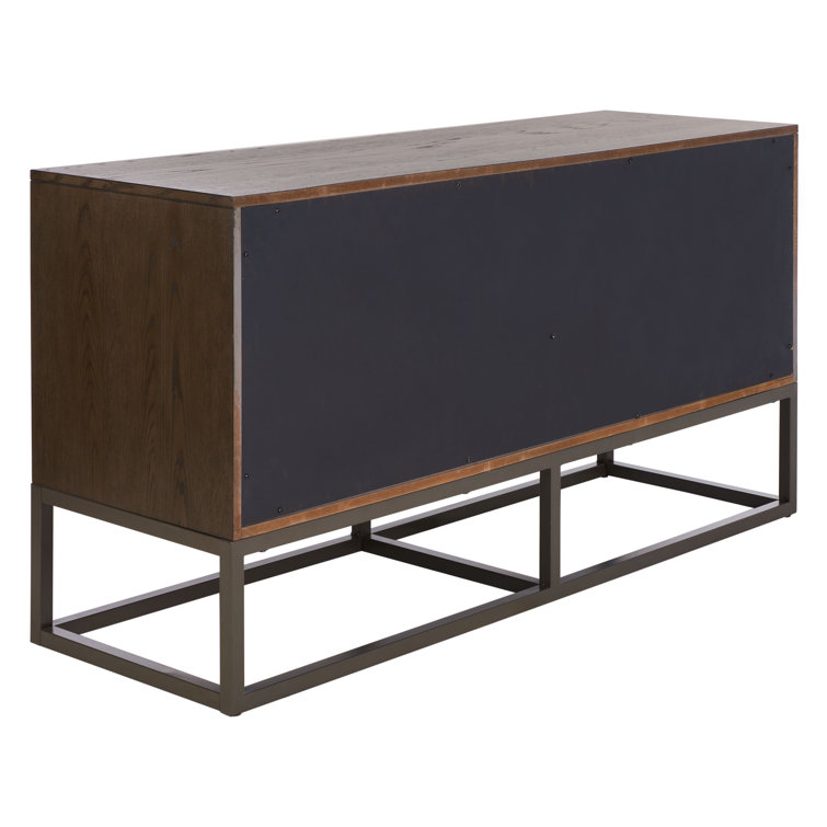 Estelle Ash Brown and Gunmetal Modern 6-Drawer Dresser