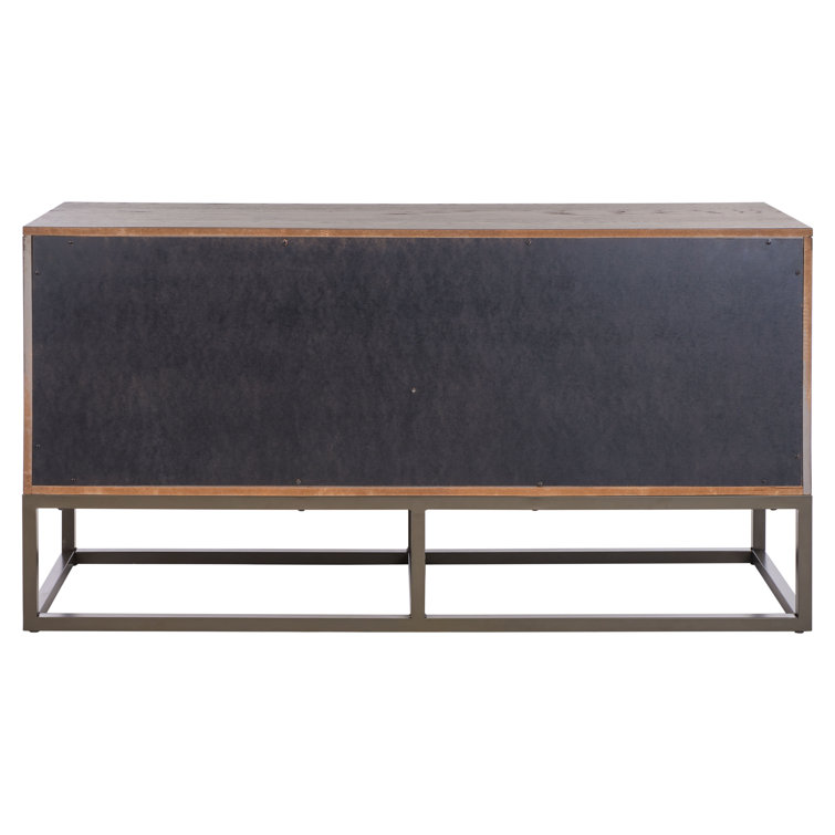 Estelle Ash Brown and Gunmetal Modern 6-Drawer Dresser