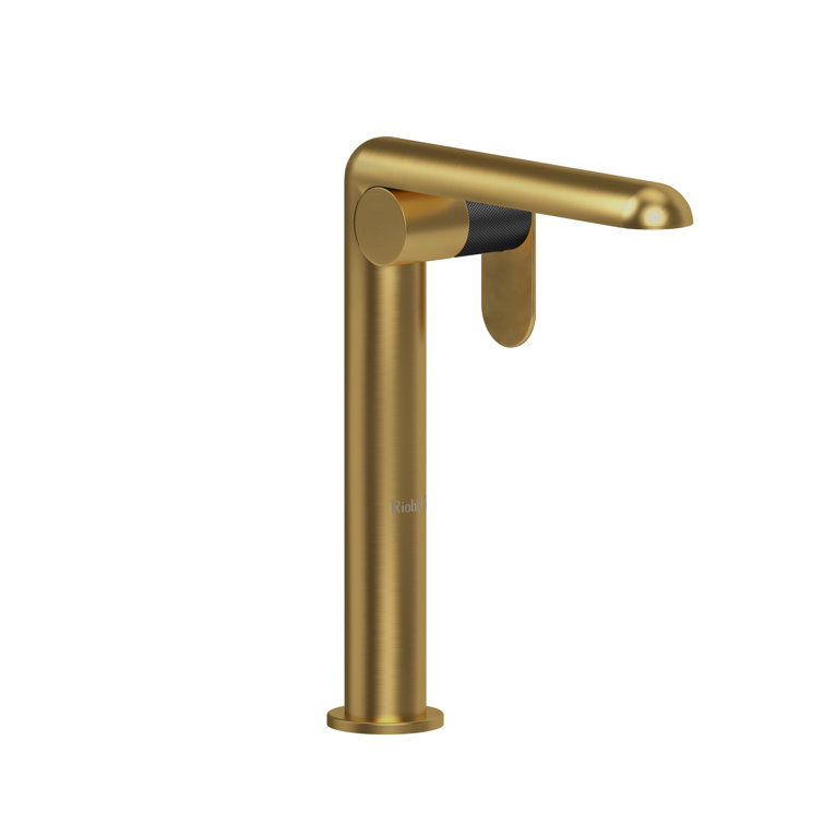 Ciclo Modern 11.63" Brushed Gold and Black Single-Lever Vessel Sink Faucet