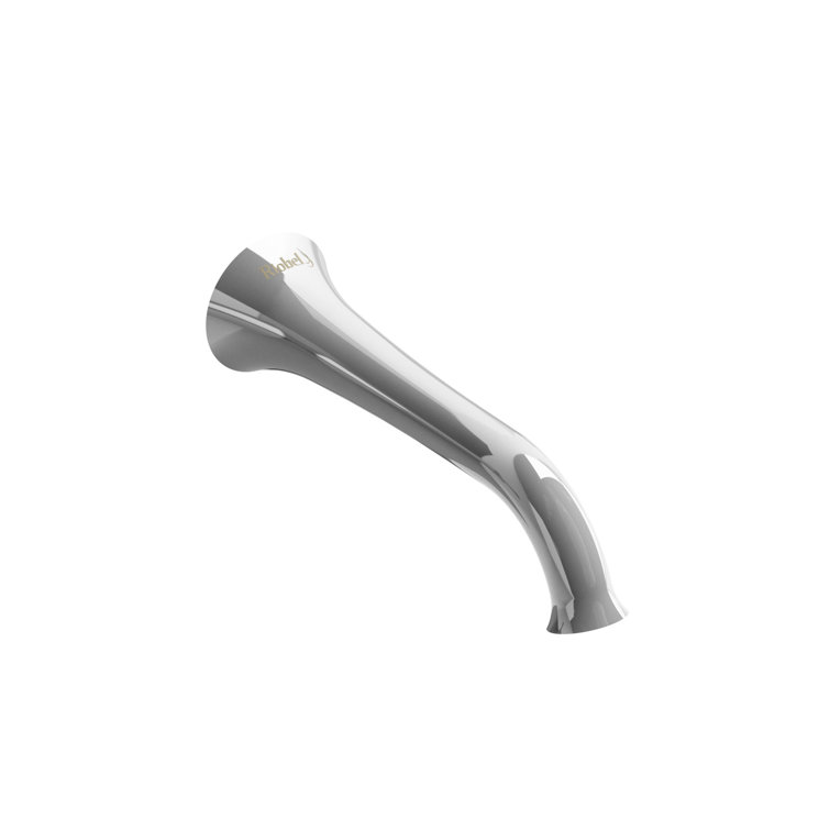 Elegant Chrome Wall Mounted Tub Spout with Blossom Design