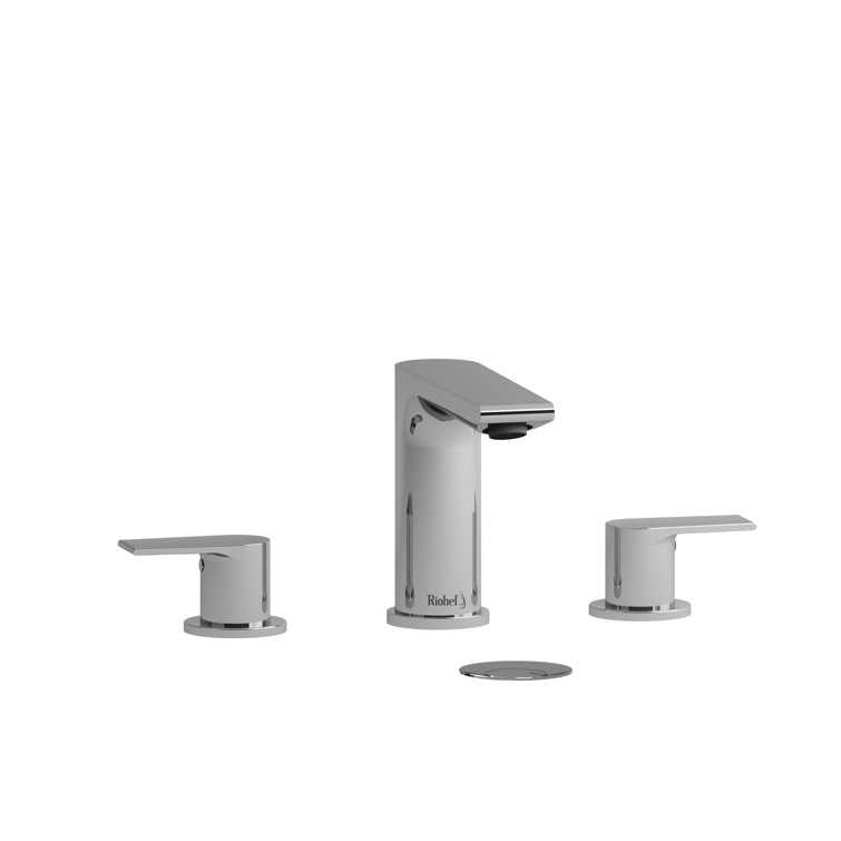 Modern Chrome Widespread Bathroom Faucet with Lever Handles