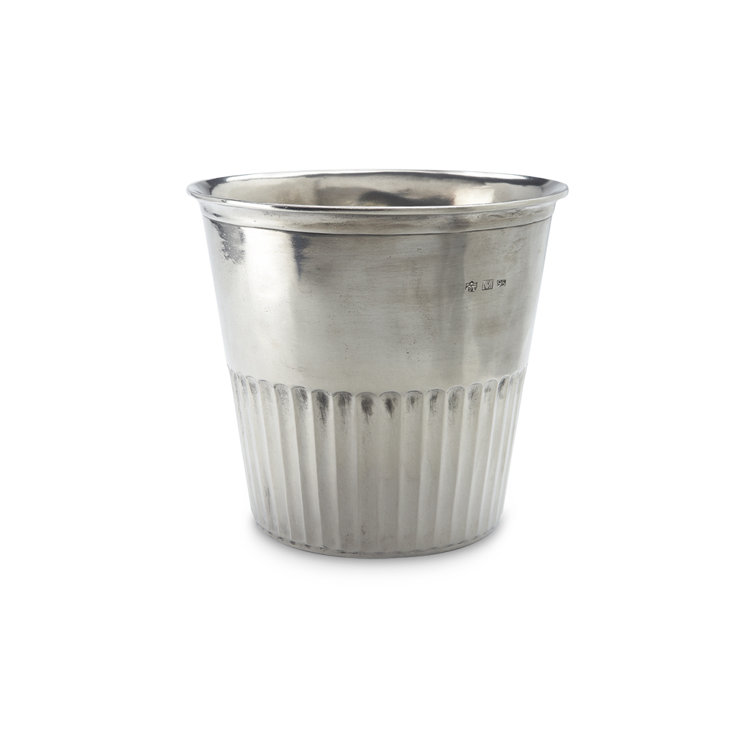 Impero Silver Pewter 10 Gallons Waste Basket