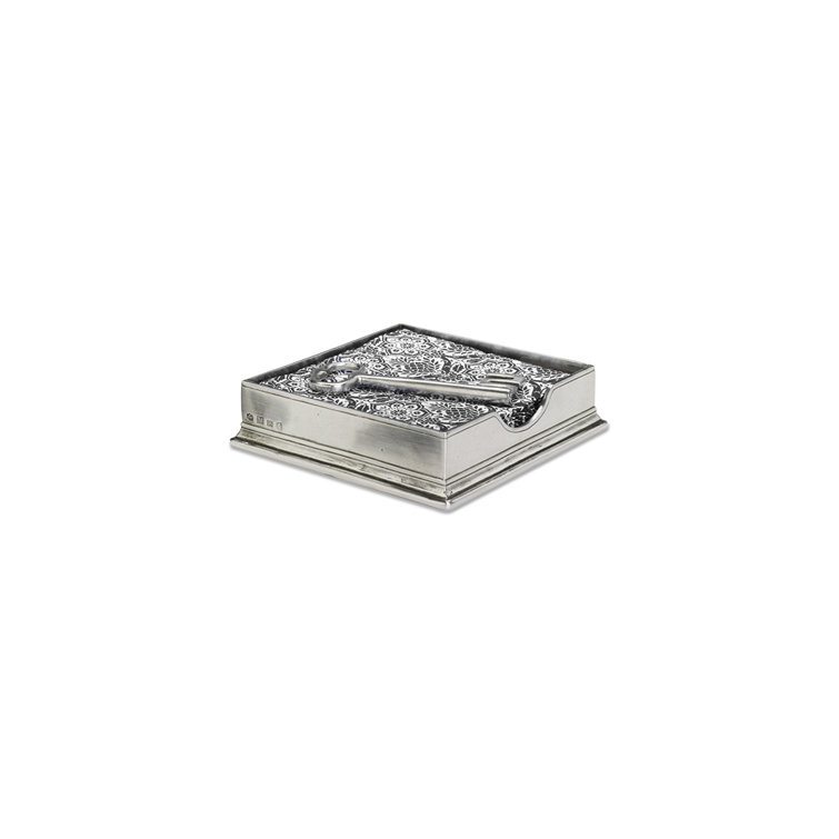 Elegant Silver Metal Luncheon Napkin Holder
