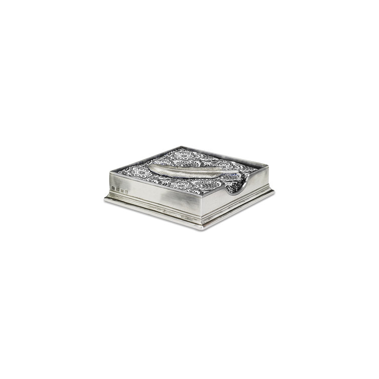 Elegant Silver Metal Luncheon Napkin Holder