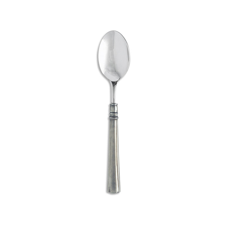 Lucia 10" Stainless Steel and Pewter Serving Spoon