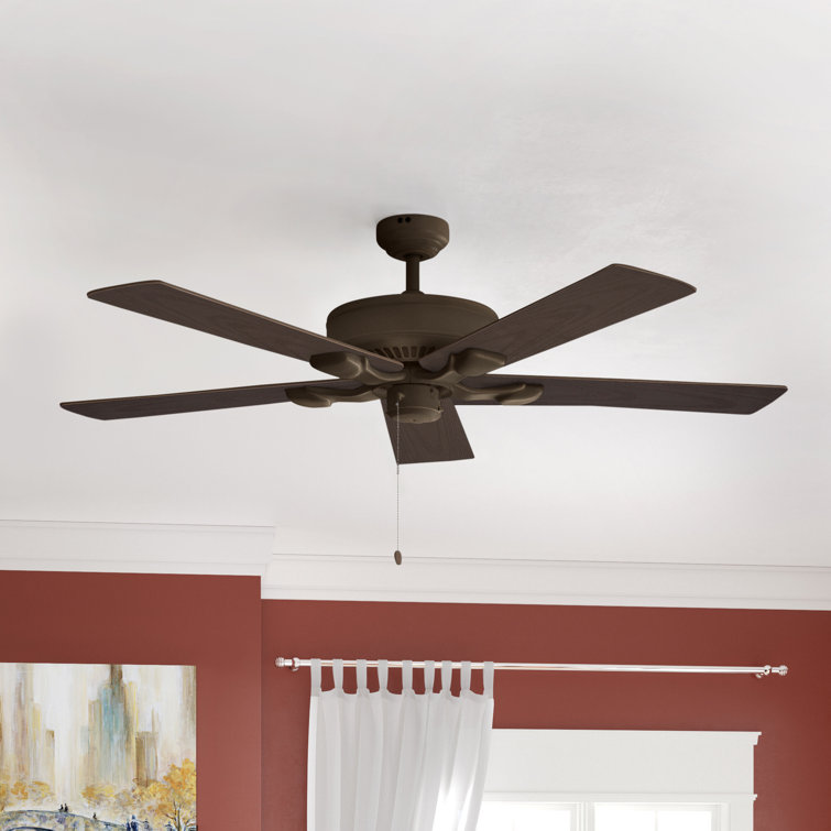 Belmar 52" Bronze Ceiling Fan with Mahogany Blades