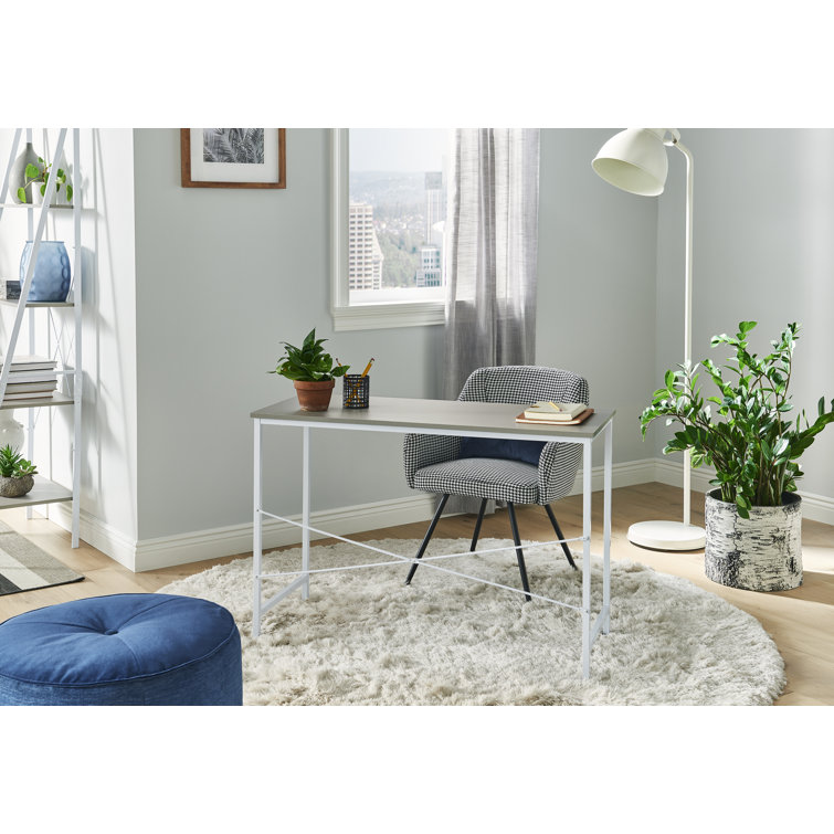 Modern Smoky Taupe Wood Writing Desk 43''