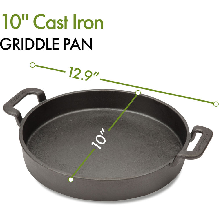 Cuisinart 10" Pre-Seasoned Cast Iron Griddle Pan