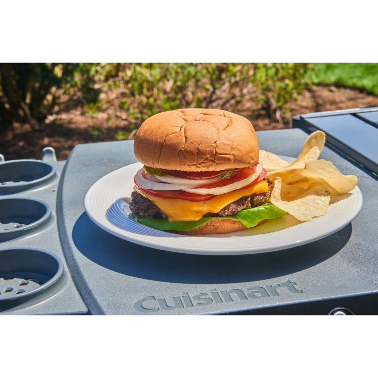 Heavy-Duty Black Cast Iron Non-Stick Burger Press
