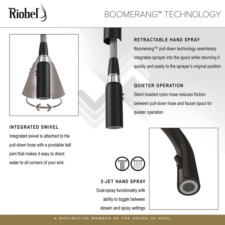 Modern Stainless Steel High Arc Pull-Down Kitchen Faucet