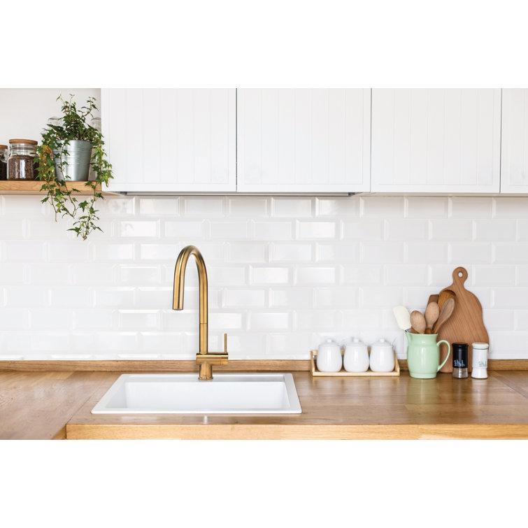 Chrome Modern Pull-Down Kitchen Faucet with Brass Handle
