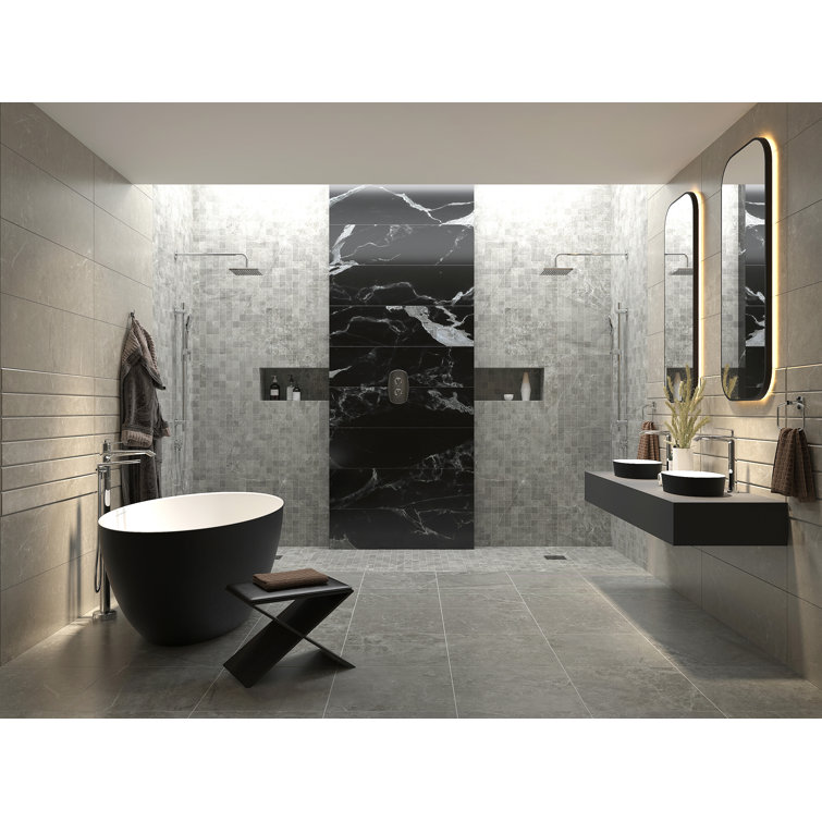 Venty Sleek Chrome Freestanding Tub Filler with Handshower