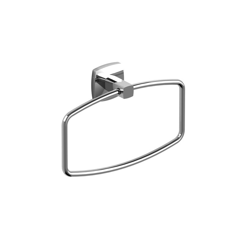 Venty Chrome 8'' Transitional Wall-Mounted Towel Ring