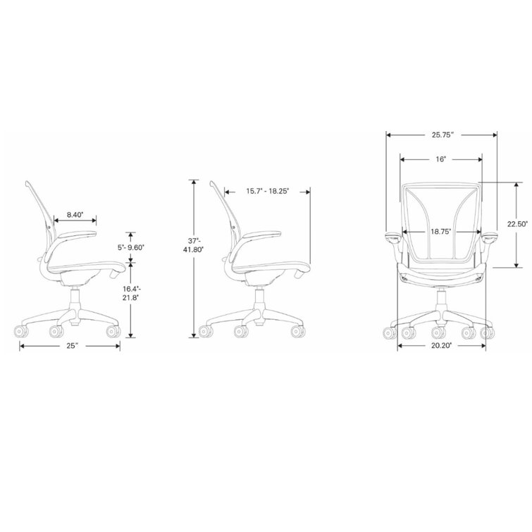 Black Adjustable Pinstripe Mesh Swivel Task Chair