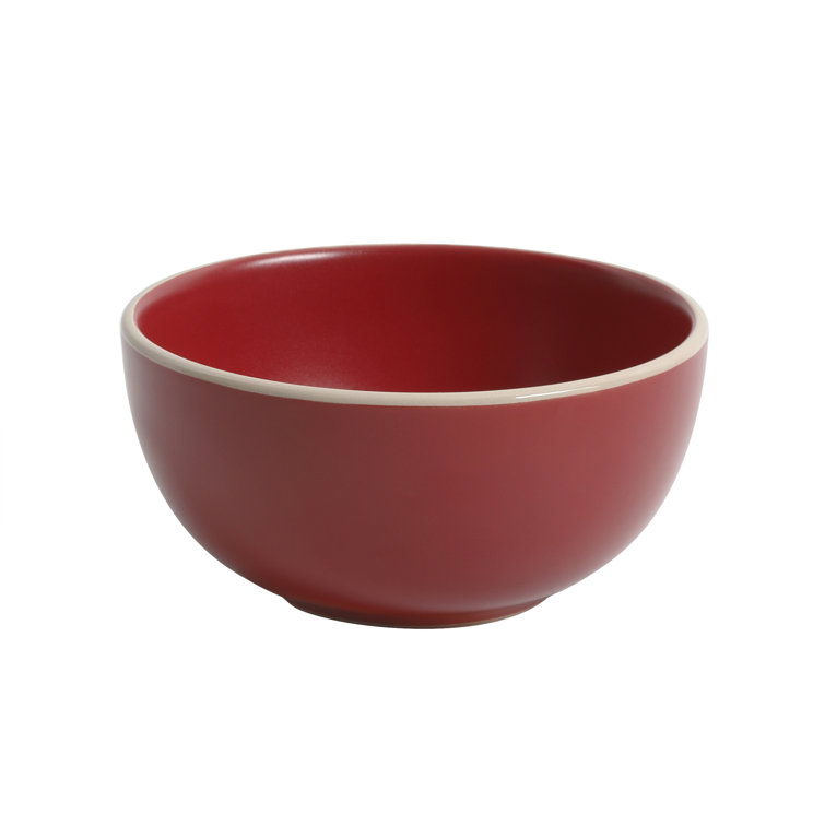 Red Matte Ceramic 12-Piece Dinnerware Set for Four