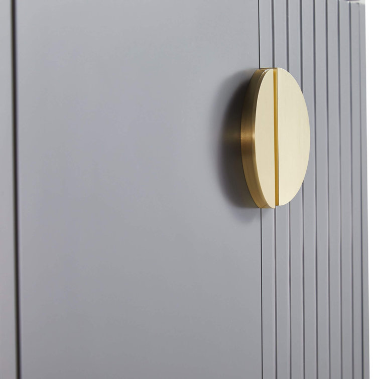 Venezian 48" Rock Gray Single Bathroom Vanity with Brass Handles