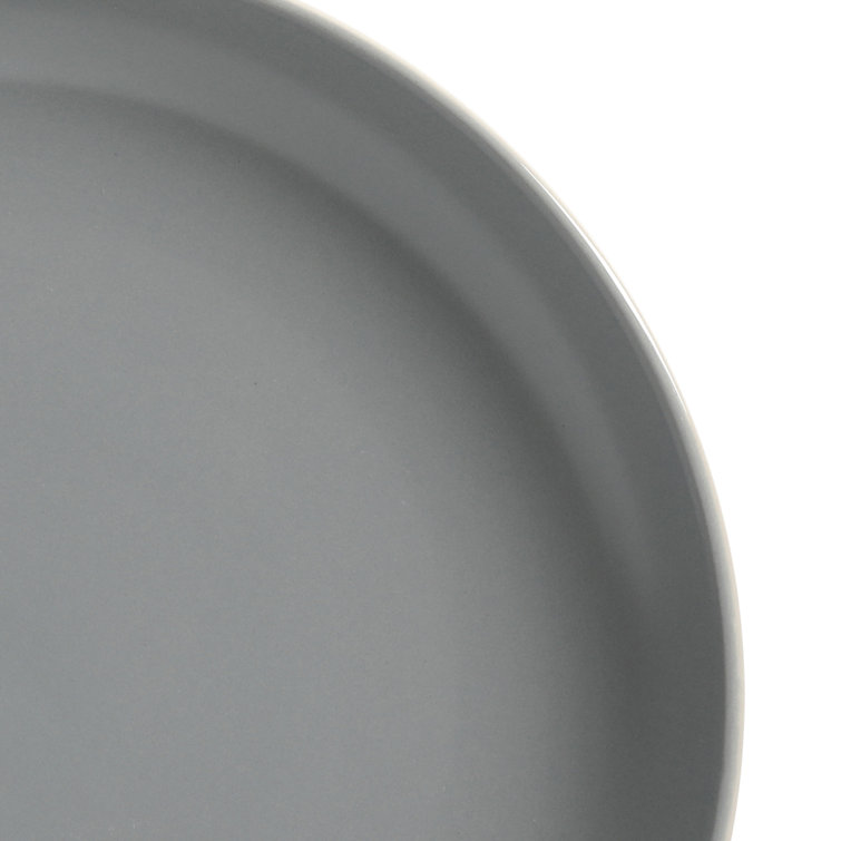 Matte Gray Ceramic 12-Piece Dinnerware Set Service for 4