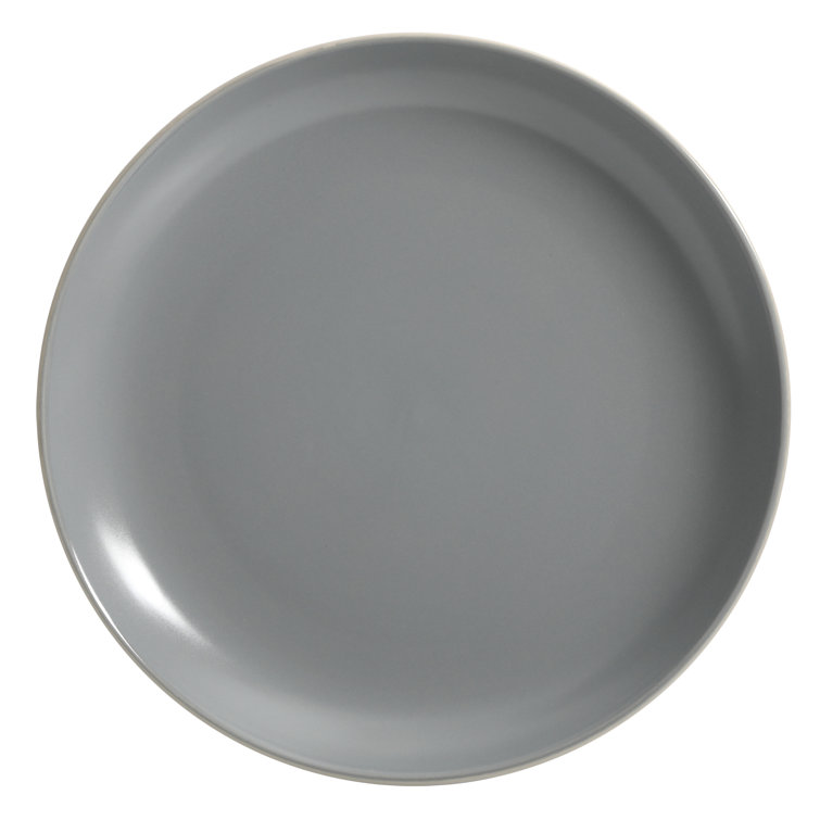 Matte Gray Ceramic 12-Piece Dinnerware Set Service for 4