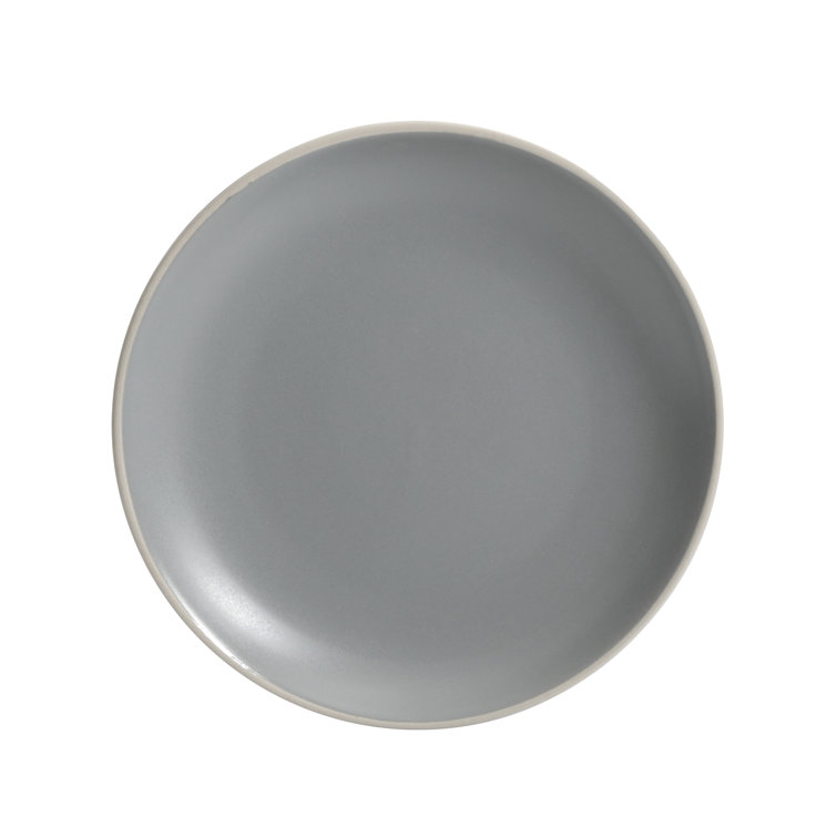 Matte Gray Ceramic 12-Piece Dinnerware Set Service for 4