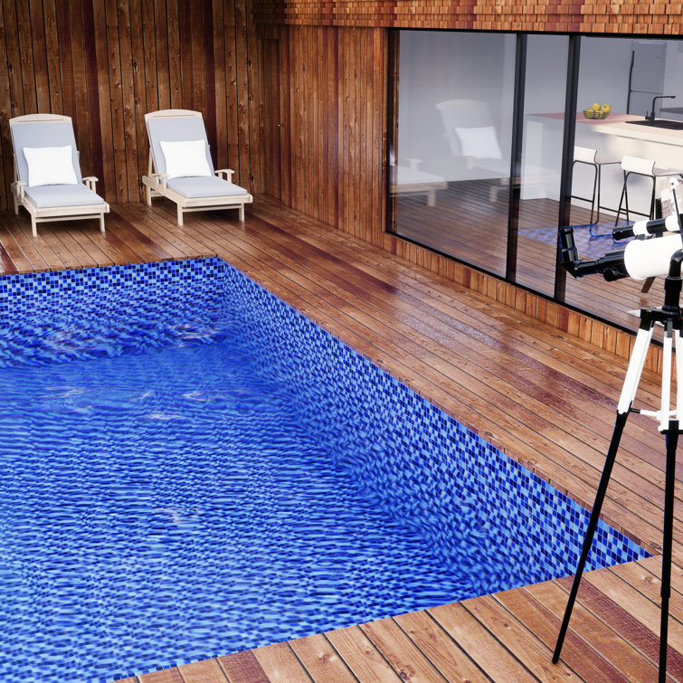 Aquas Blue Square Porcelain Mosaic Tile Sheet