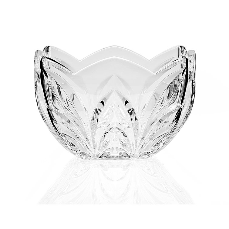 Shannon Handcrafted Clear Glass Tulip Bowl