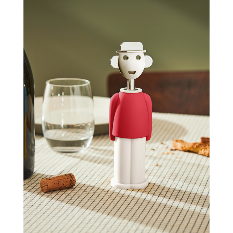 Alessandro M. Red and White Cartoon Corkscrew