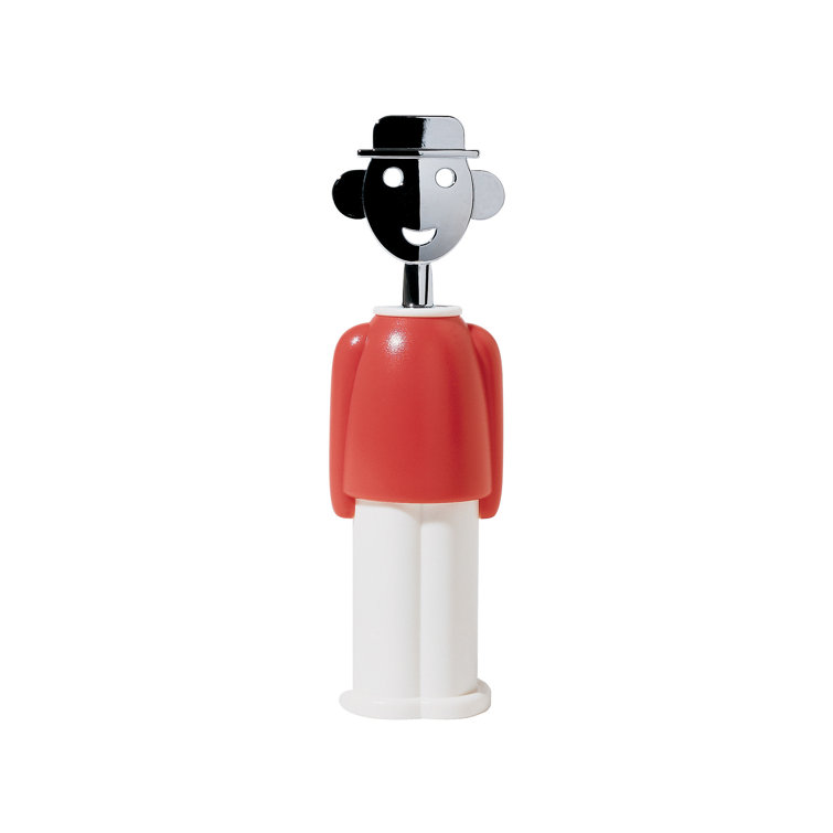 Alessandro M. Red and White Cartoon Corkscrew