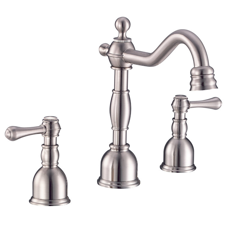Sleek 7.5" Brushed Nickel Modern Widespread Bathroom Faucet