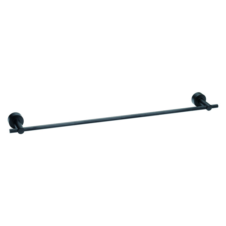 Satin Black 24" Wall Mounted Metal Towel Bar