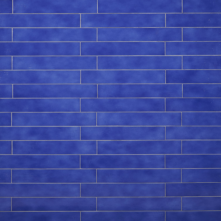 Poseidon Blue Glossy Porcelain Rectangular Tile 3" x 18"