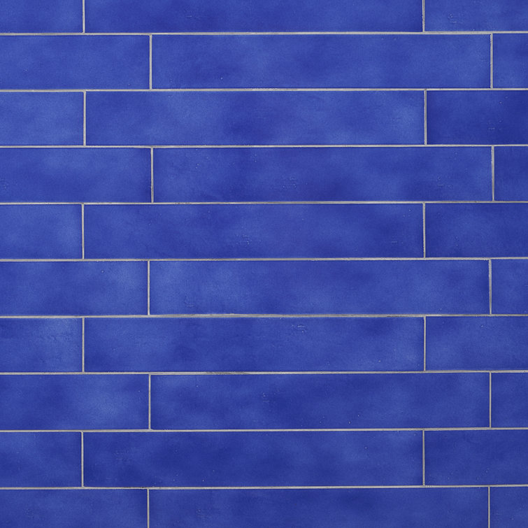 Poseidon Blue Glossy Porcelain Rectangular Tile 3" x 18"