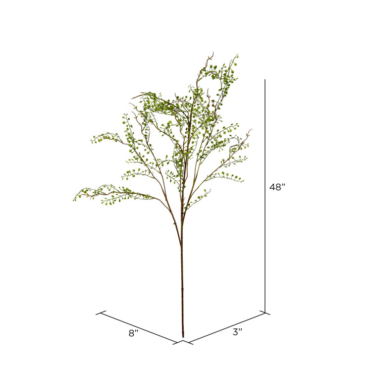 48" Green Artificial Silk and Plastic Leaves Spray Set
