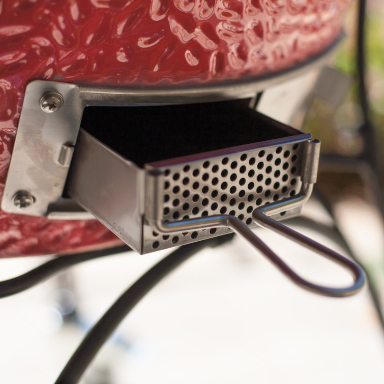 Blaze Red 18-Inch Ceramic Charcoal Grill with Smoker