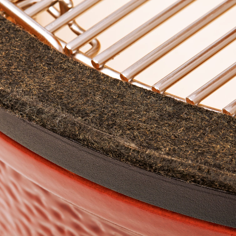 Blaze Red 18-Inch Ceramic Charcoal Grill with Smoker