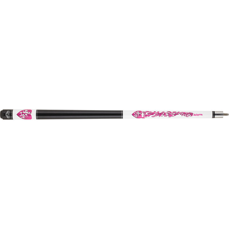 52'' White and Pink Hard Rock Maple Pool Cue