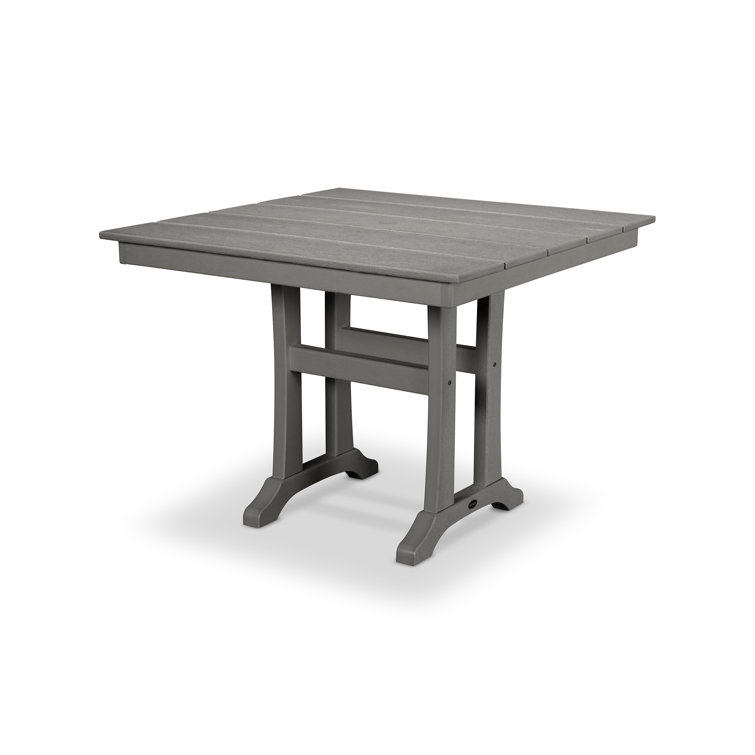 Slate Grey POLYWOOD Farmhouse 37" Outdoor Dining Table