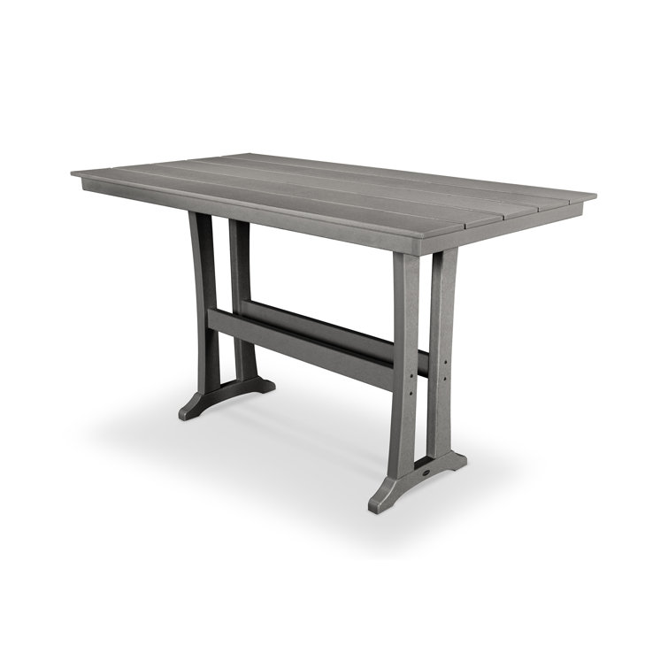 Slate Gray Farmhouse 37" x 72" Bar Table