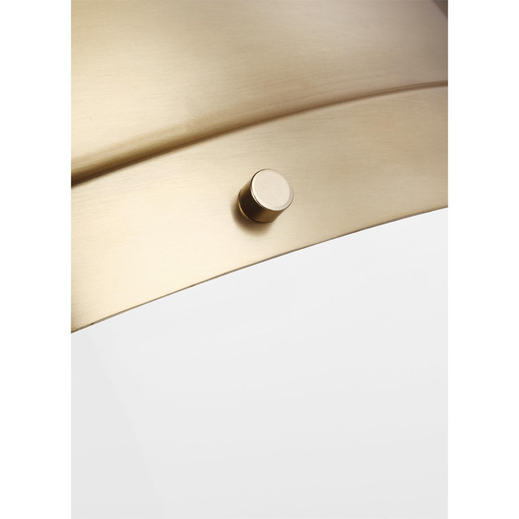 Satin Brass Mini Globe Pendant with Smooth White Glass Shade
