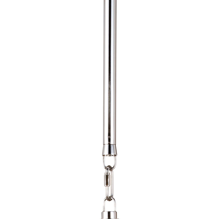 Maine Mini Polished Nickel & Navy Ceramic Pendant Light