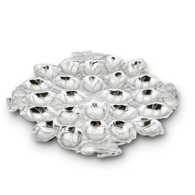 Arthur Court Aluminum Bunny Egg Platter