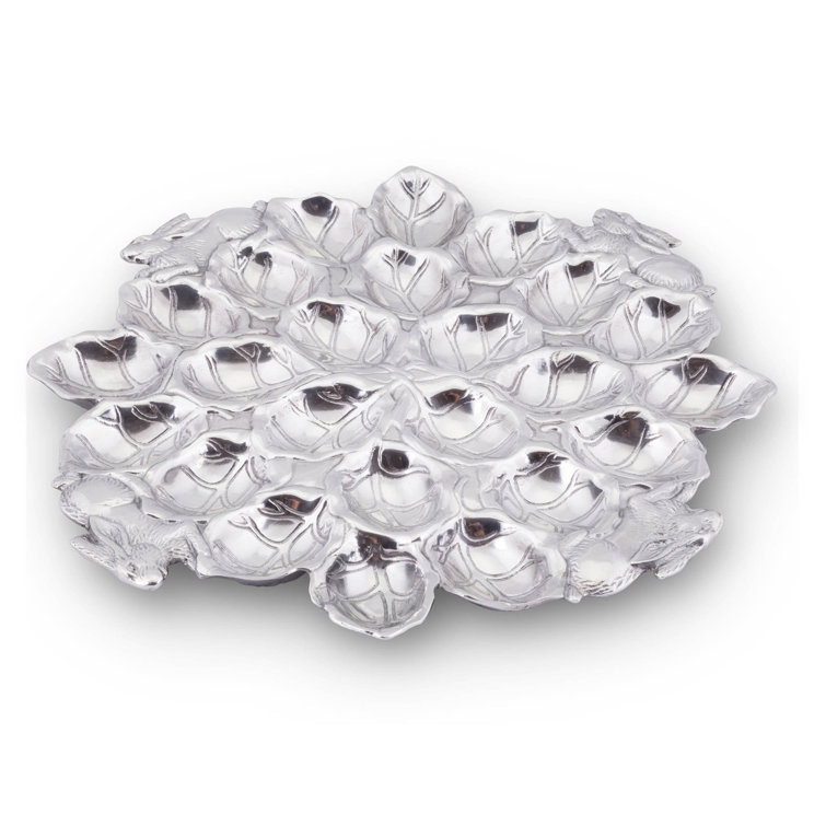 Arthur Court Aluminum Bunny Egg Platter