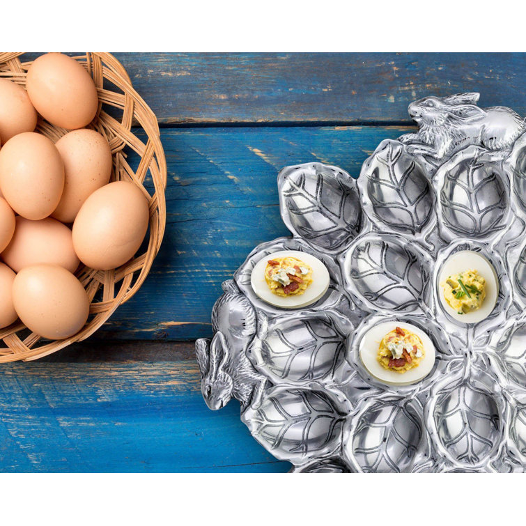 Arthur Court Aluminum Bunny Egg Platter