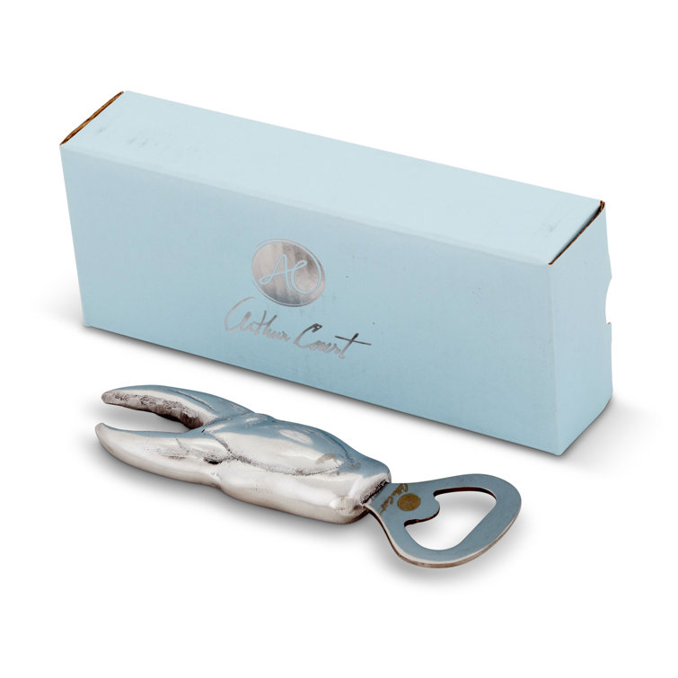 Coastal Aluminum Crab Claw Bottle Opener with Stainless Steel Head