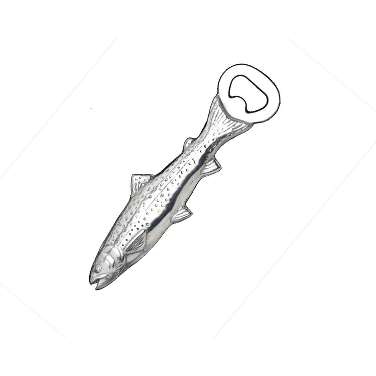 Hand-Polished Aluminum Trout Bottle Opener