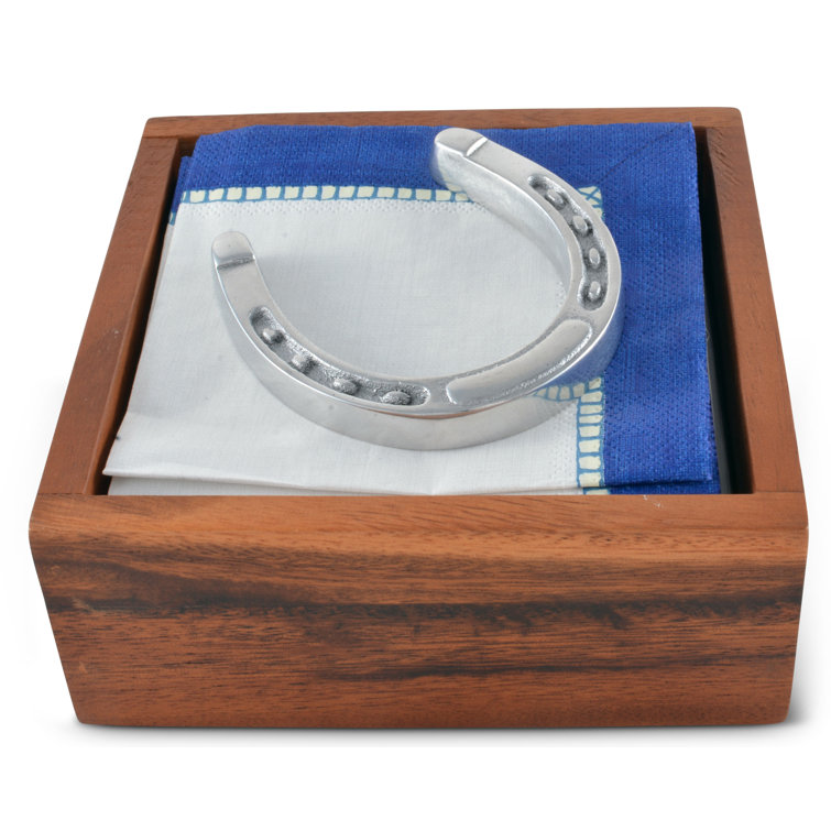 Arthur Court Silver Aluminum Horseshoe Napkin Weight