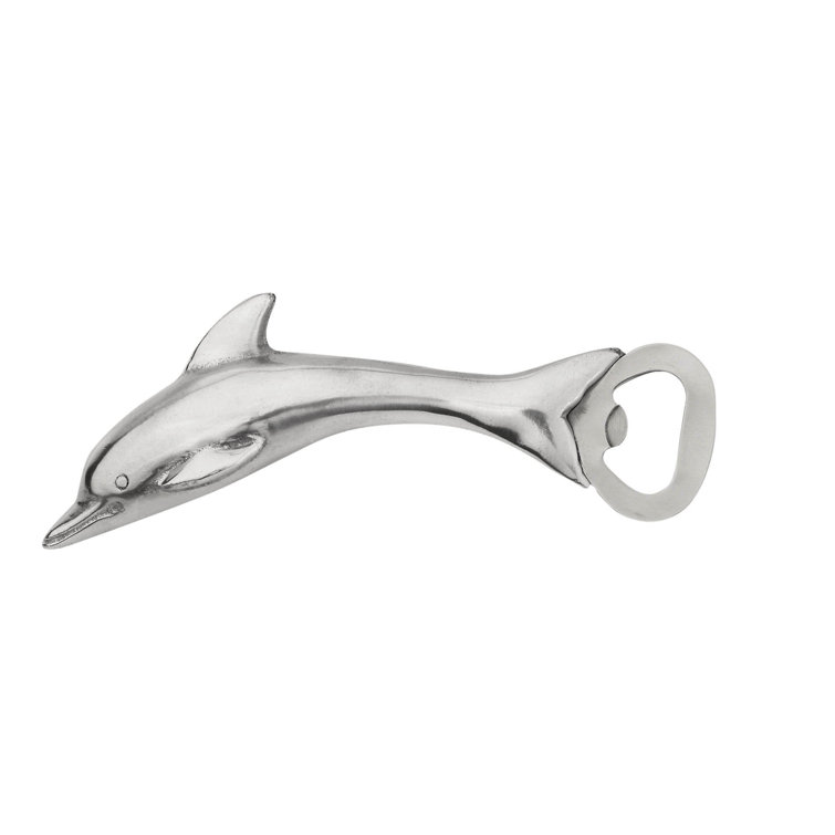 Arthur Court Designs Sleek Stainless Steel Dolphin Bottle Opener
