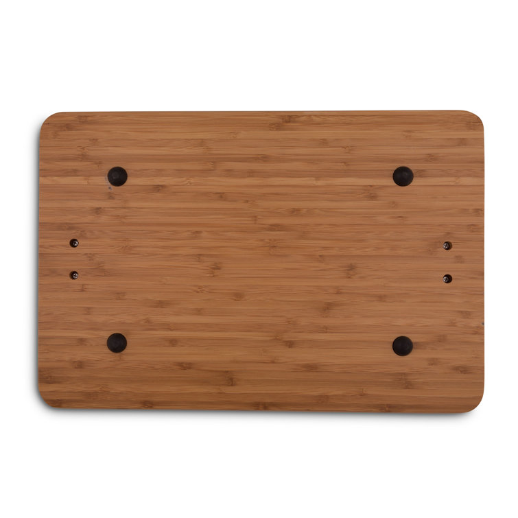 Arthur Court Western Bamboo Wood Carving Board with Aluminum Longhorn Handles