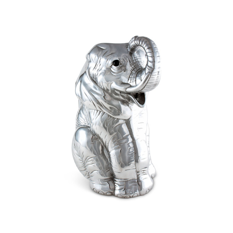 Arthur Court Silver Aluminum Elephant Pitcher 64 oz