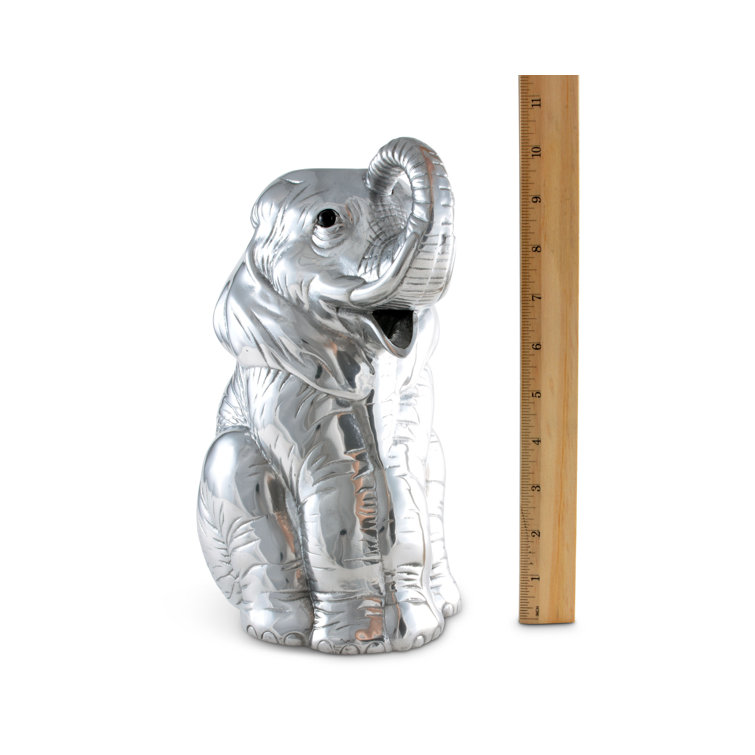 Arthur Court Silver Aluminum Elephant Pitcher 64 oz
