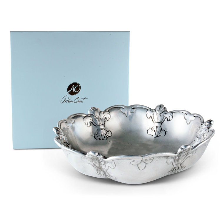 Fleur De Lis Aluminum Novelty Serving Bowl
